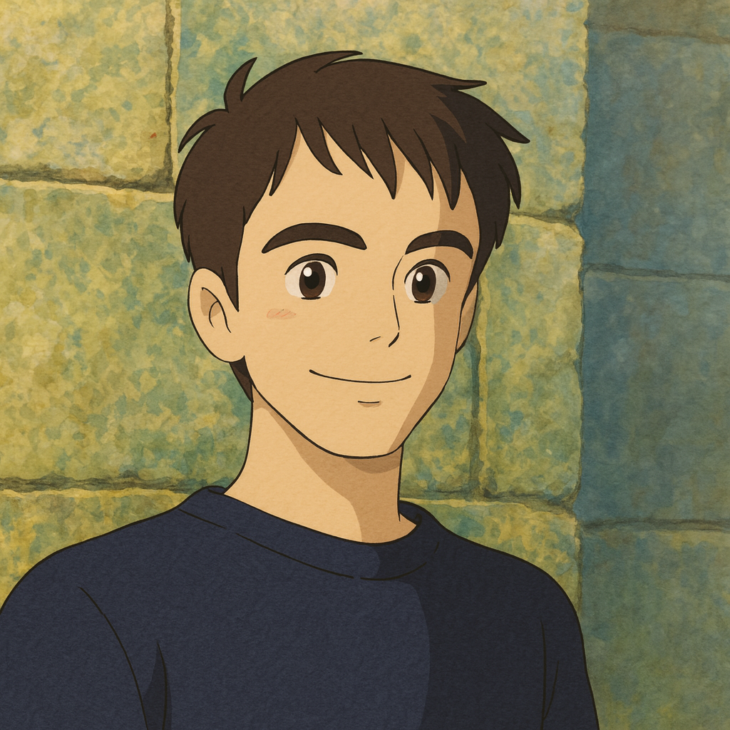 AI generated Alan Kersaudy Portrait with Gibli style